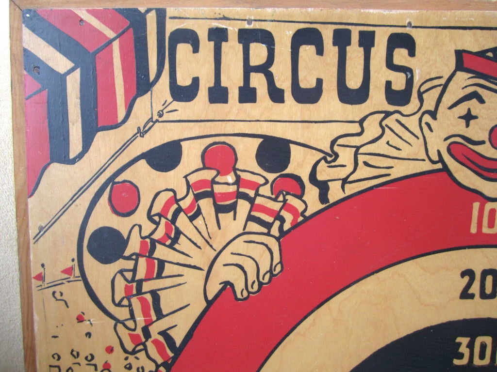 Mid-20th Century Circus Dart Board