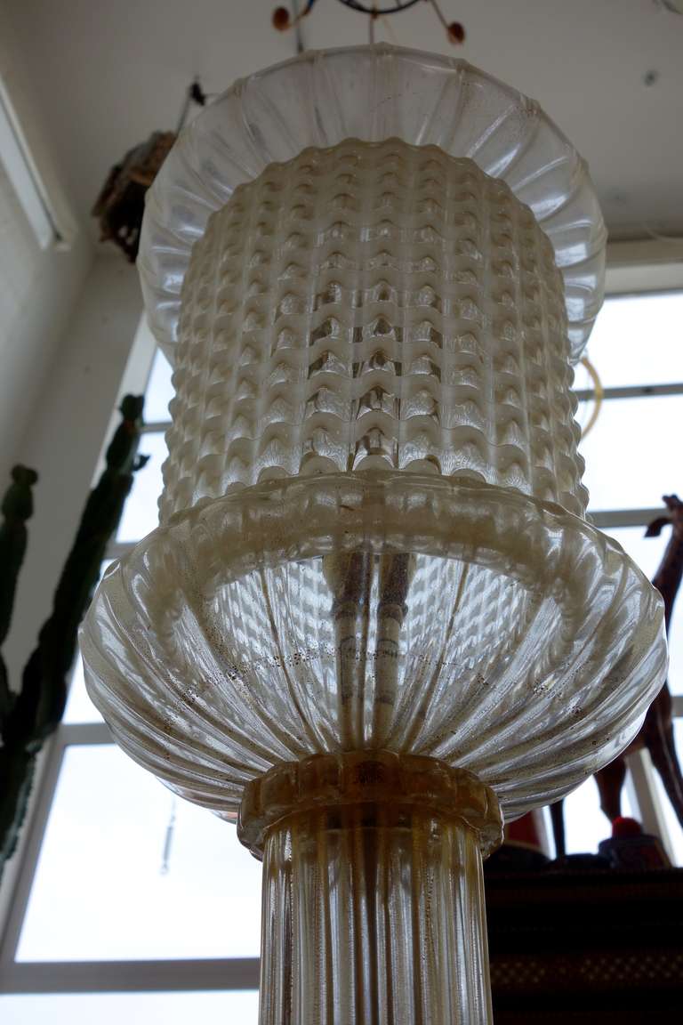 Stately Venetian, Glass Marbro Table Lamp For Sale 1