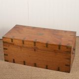 British Campaign Style Camphorwood Trunk with Brass Hardware