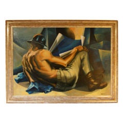 Vintage "Reclining Man" by  WPA Painter, Tom Ryan