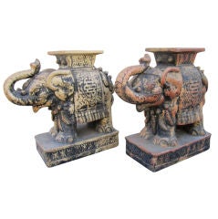 Pair of Elephant End Tables