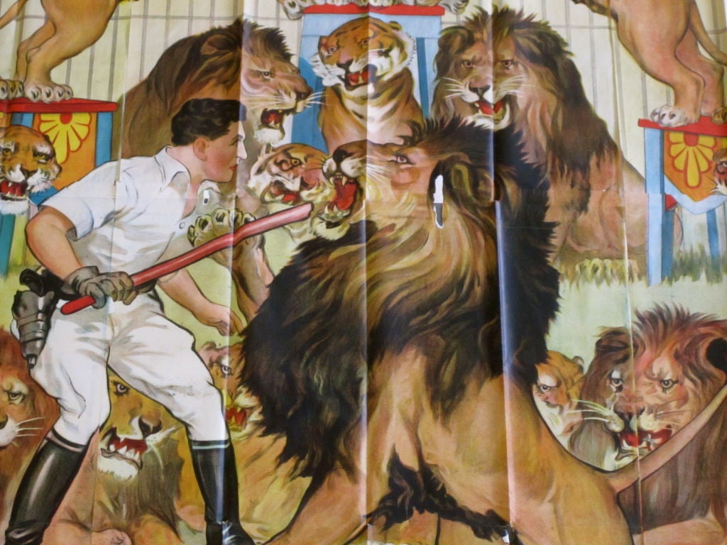 American Gigantic Clyde Beatty Circus Poster For Sale