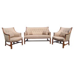 Frits Henningsen Settee and Chairs, Aileen Getty Collection