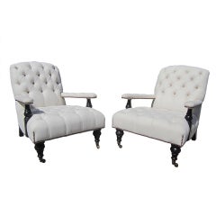 George Smith Edwardian Armchairs from Aileen Getty Collection