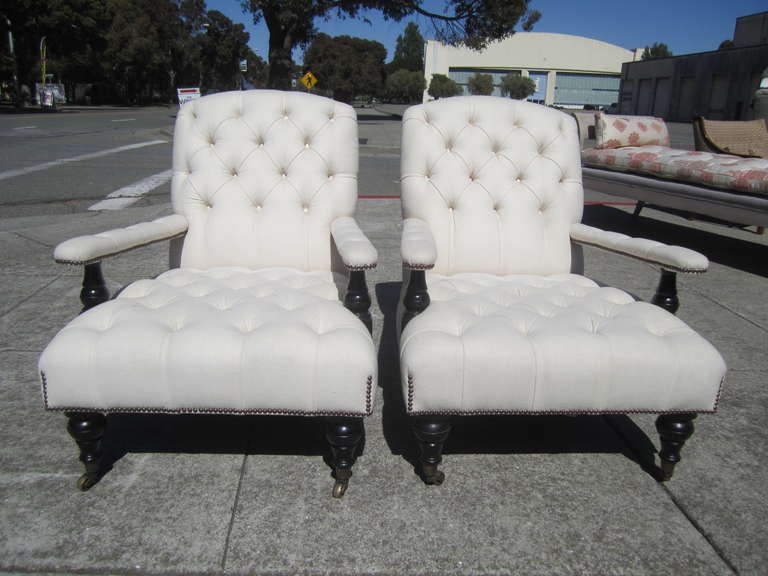 English George Smith Edwardian Armchairs from Aileen Getty Collection
