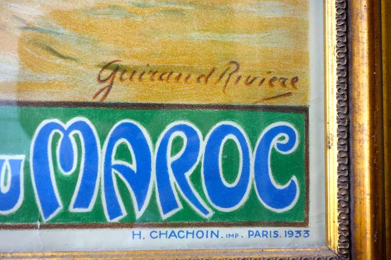 Chemins de Fer du Maroc Poster, Circa 1933 For Sale 1