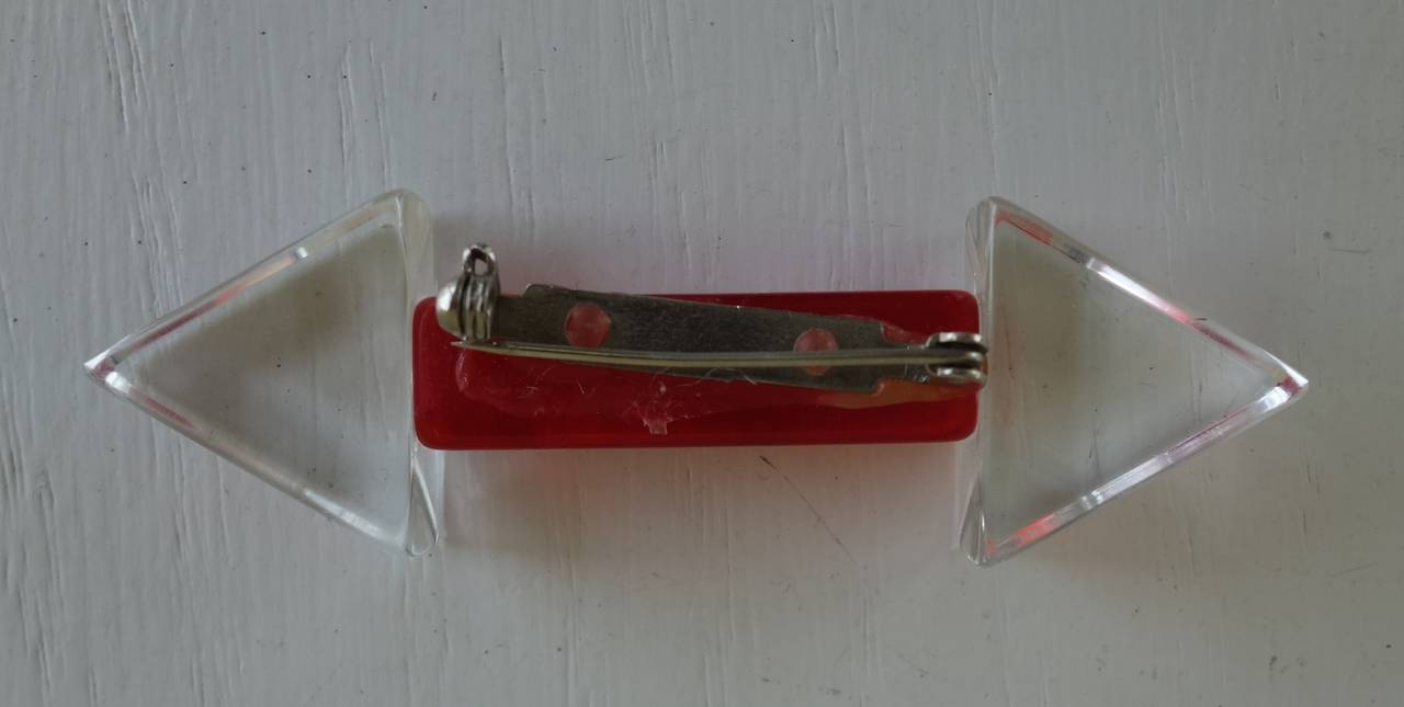 Art Deco Lucite Arrow Pin