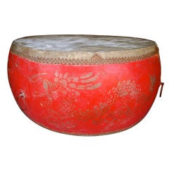 7
 Diameter Red Chinese Drum Table