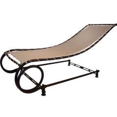Victorian Era Cantilevered Chaise Lounge