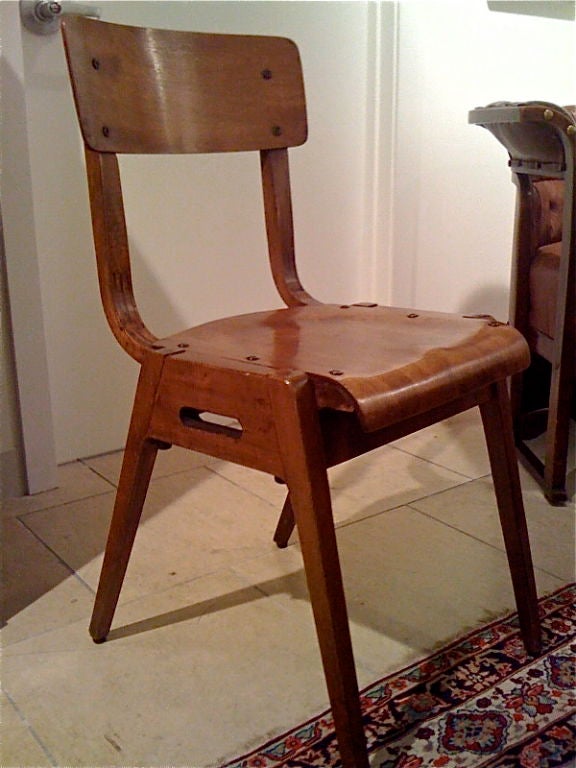 Rare Set of Six Vico Magistretti Stacking Chairs