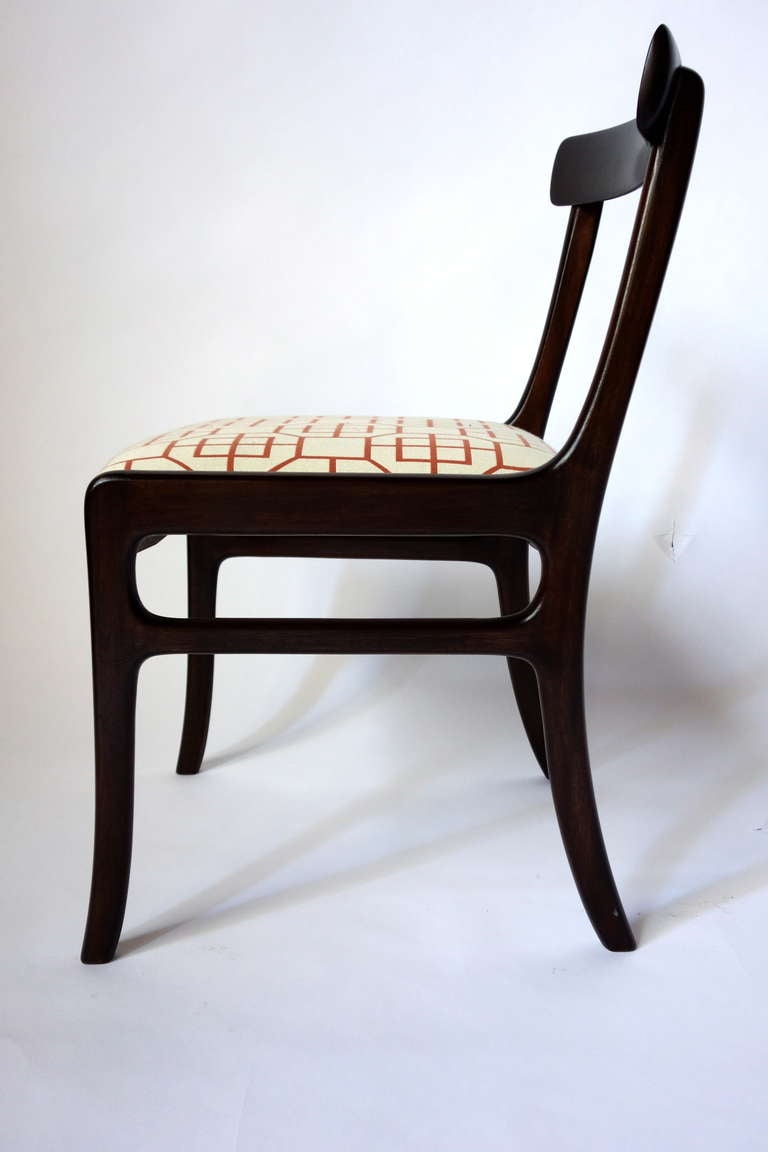 Rosewood Set of Eight Ole Wanscher Dining Chairs, Aileen Getty Collection