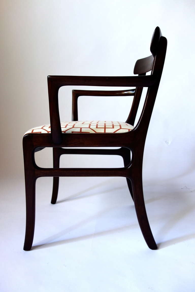 Mid-20th Century Set of Eight Ole Wanscher Dining Chairs, Aileen Getty Collection