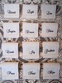 Set of 12 Italian Linen "Joy" Napkins