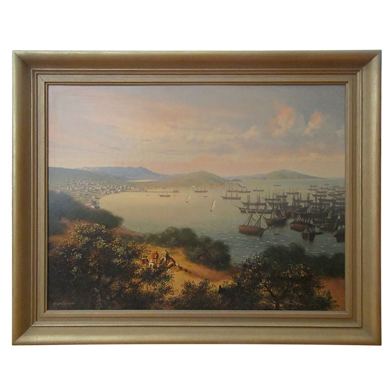 Painting of "San Francisco in 1849" by Chesley Bonestell For Sale