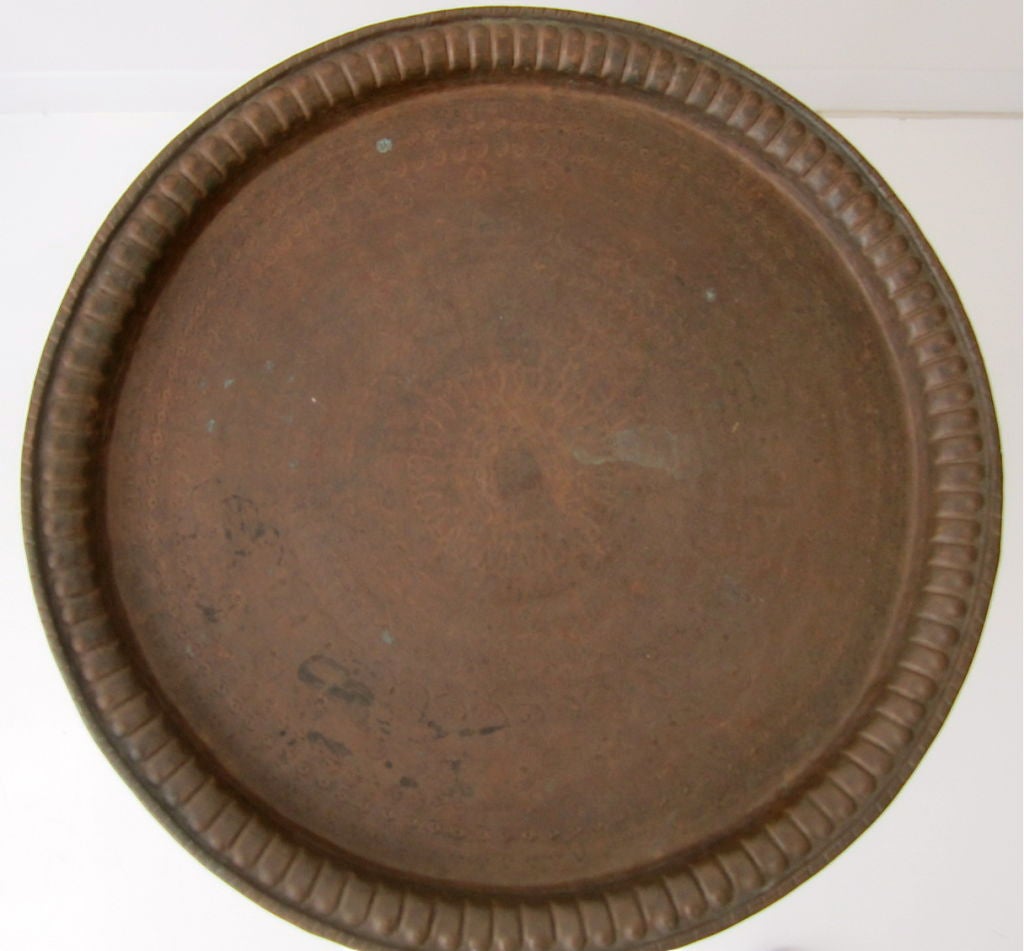 Egyptian Hammered Copper Table 1