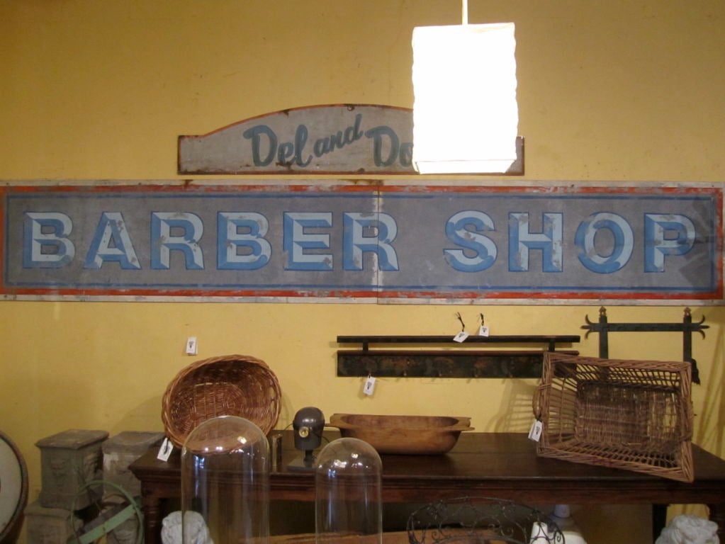 Fantastic barber shop sign from the 40s.