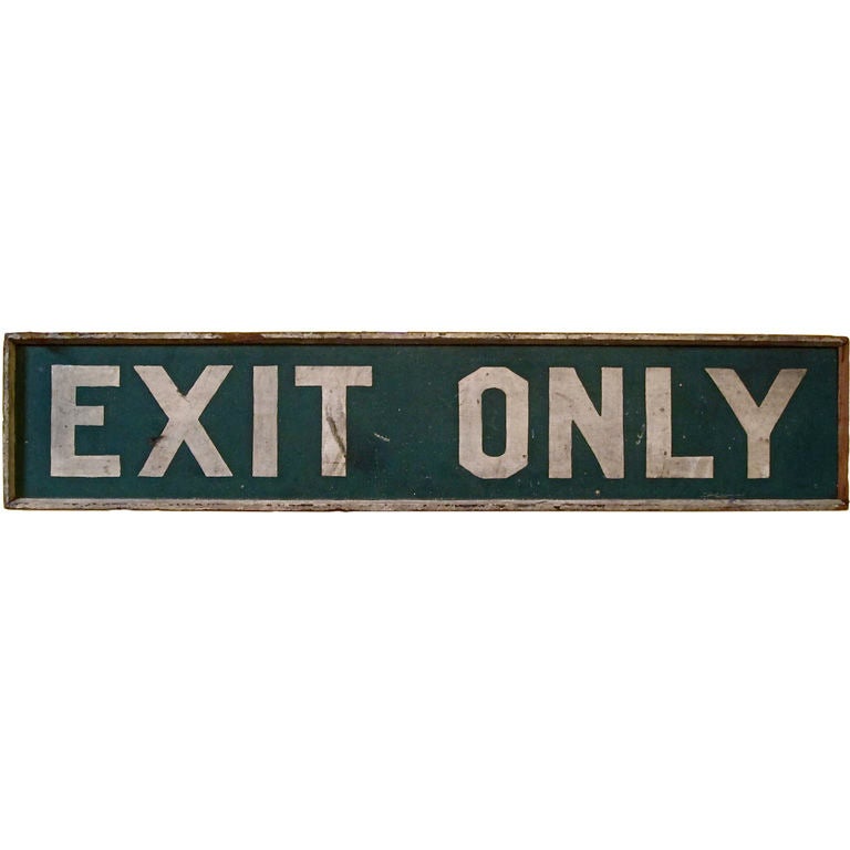 Exit Only Sign