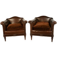 Pair of Art Deco Club Chairs