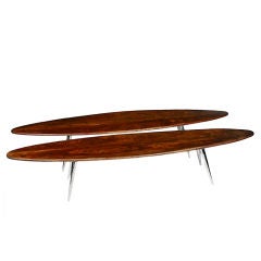 Pair of Mid Century Mexican Surfboard Tables