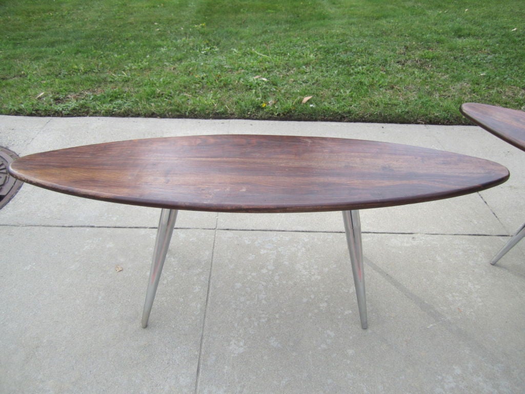 Pair of Small Surfboard Tables