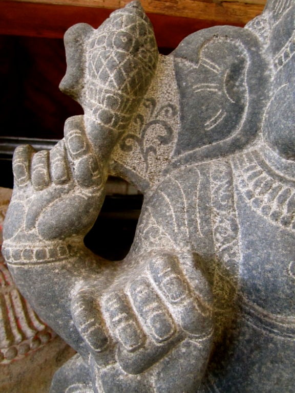 20th Century Carved Stone Ganesh