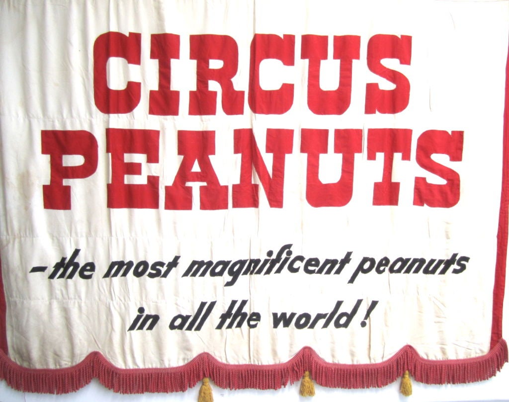 Cotton Circus Peanuts Banner For Sale