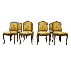 Set of Eight French Country Chairs