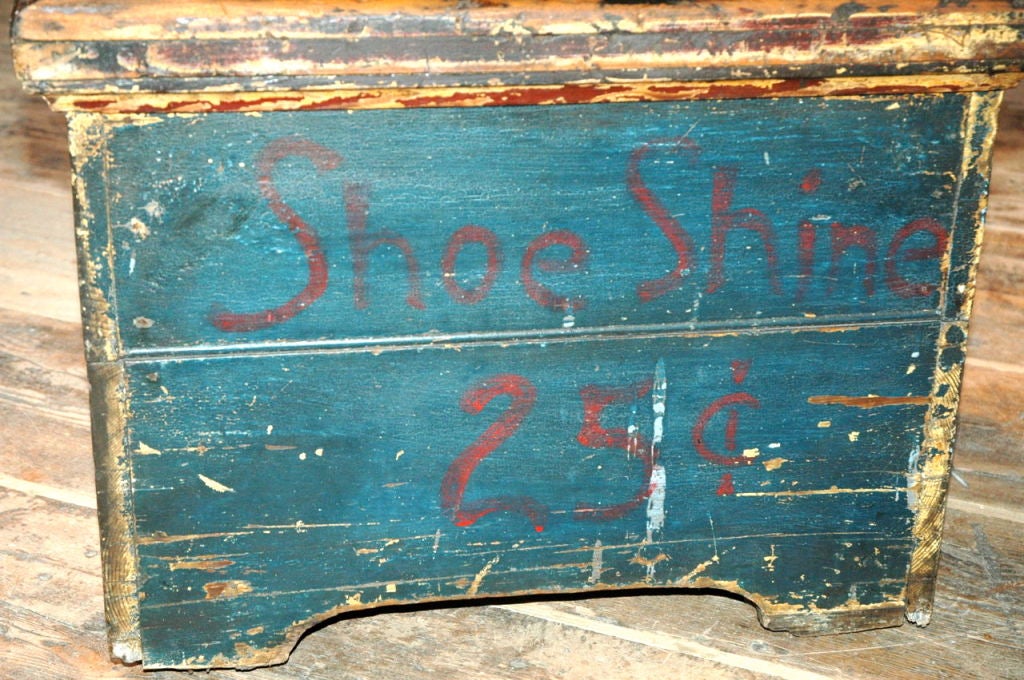 vintage shoe shine stand