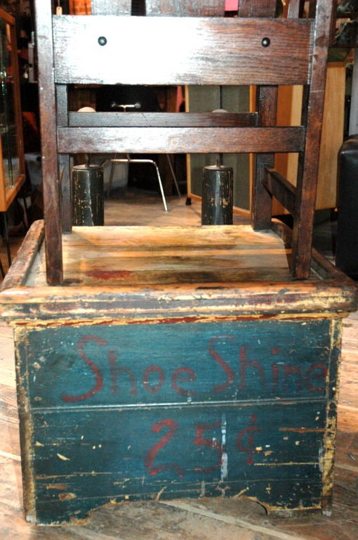 antique shoe shine chair