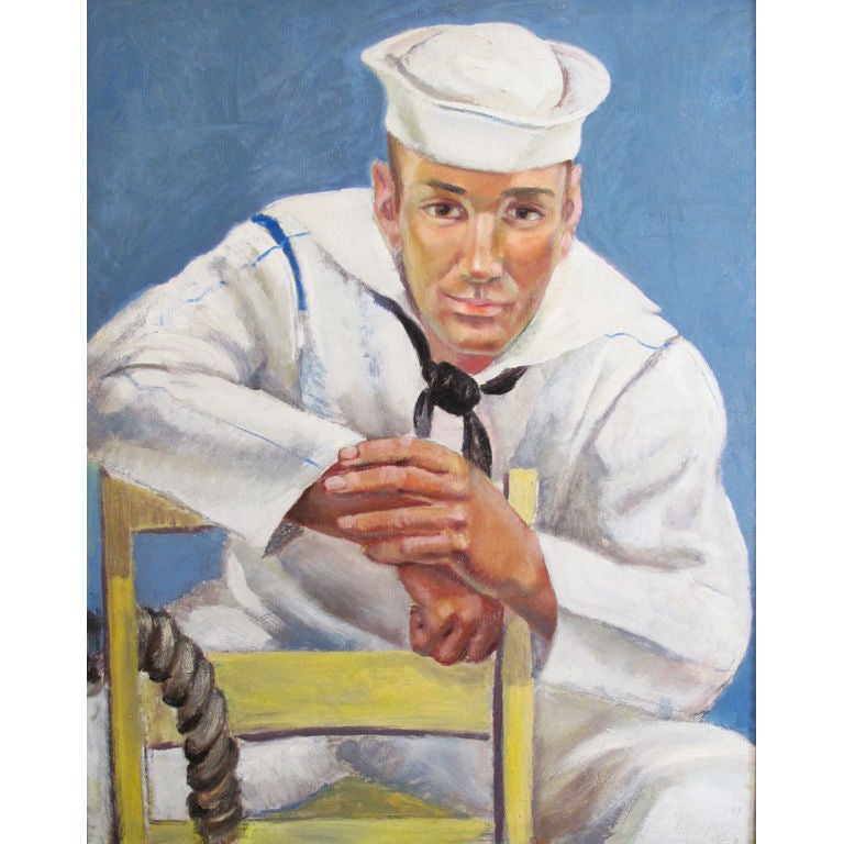 American Portrait of a Sailor by Clement Haupers For Sale