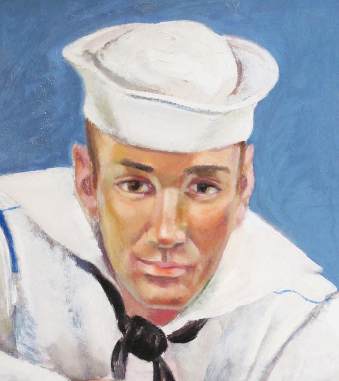 Mid-20th Century Portrait of a Sailor by Clement Haupers For Sale