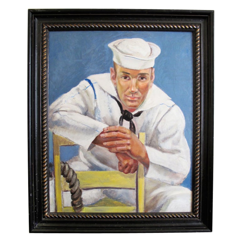 Portrait of a Sailor by Clement Haupers For Sale