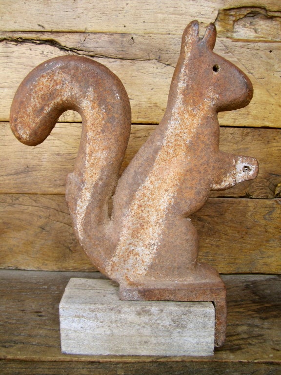 Iron Early Squirrel Windmill Weight