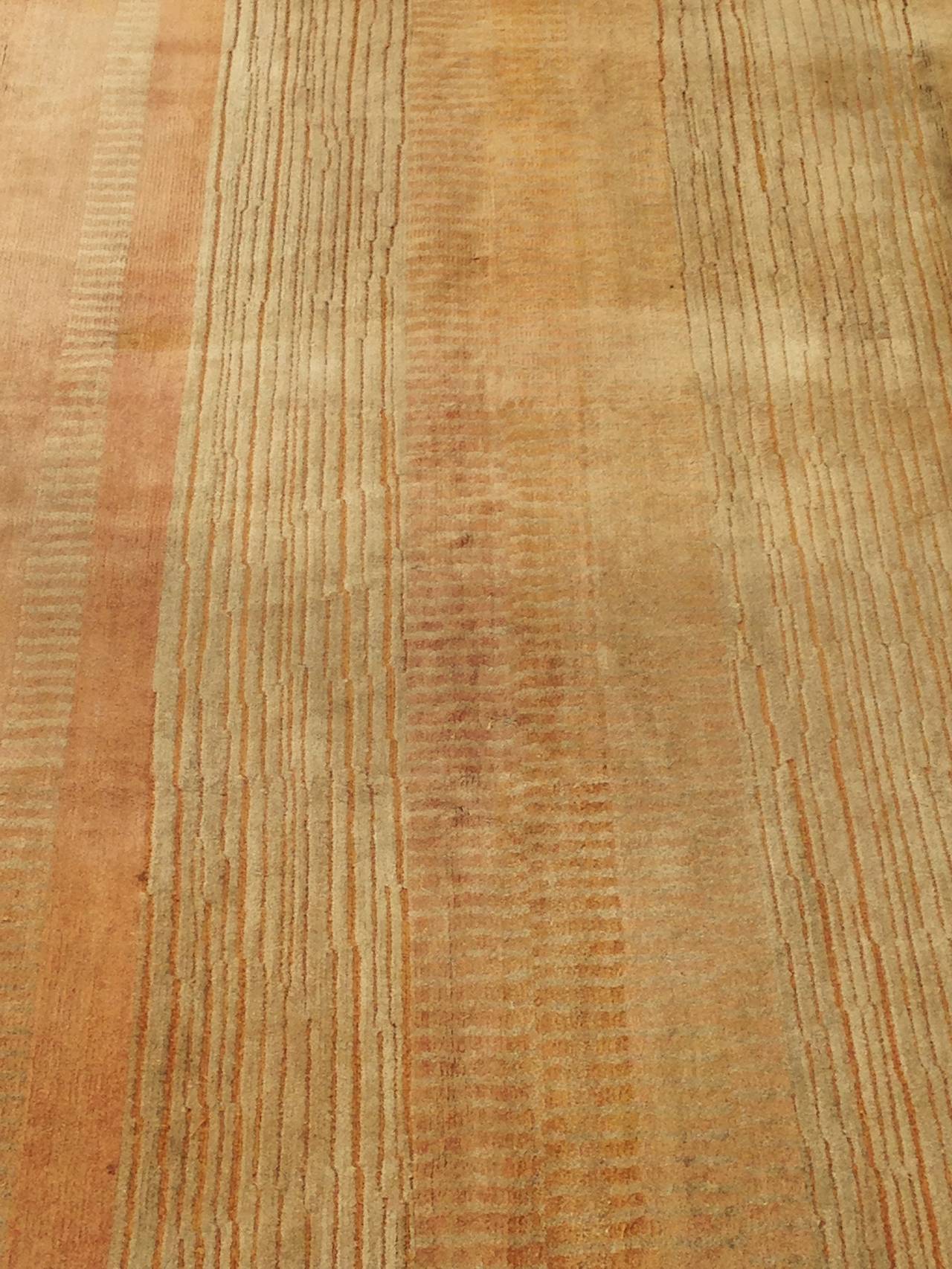 Absolutely gorgeous giant rug in subtle tones by renowned designer Stephanie Odegard.