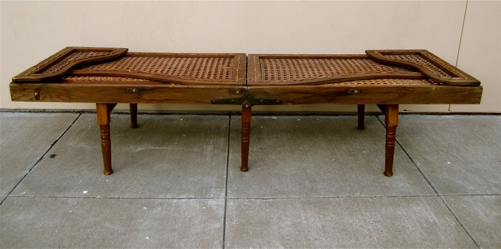 20th Century Collapsible and Portable Campaign Bench and Lounge