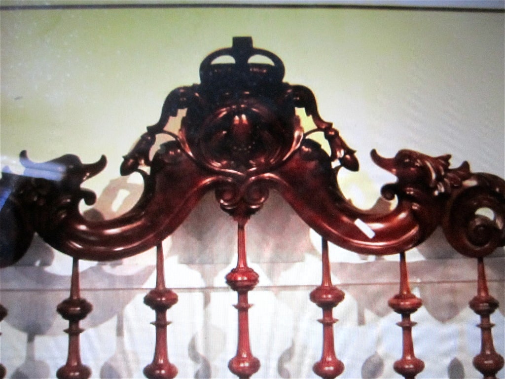 Solid Mahogany Anglo Indian Bed In Excellent Condition In San Francisco, CA