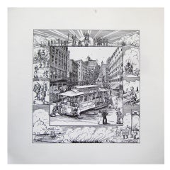 1949 Engraved Etching of San Francisco