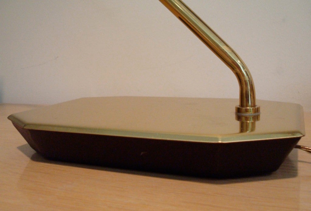 Brass Koch and Lowy Cantilevered Desk Lamp For Sale
