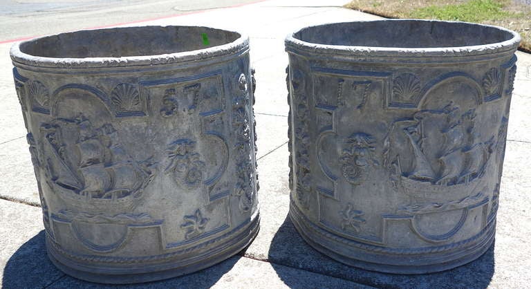 Pair of Lead Jardinieres from Ariadne Getty Collection 4