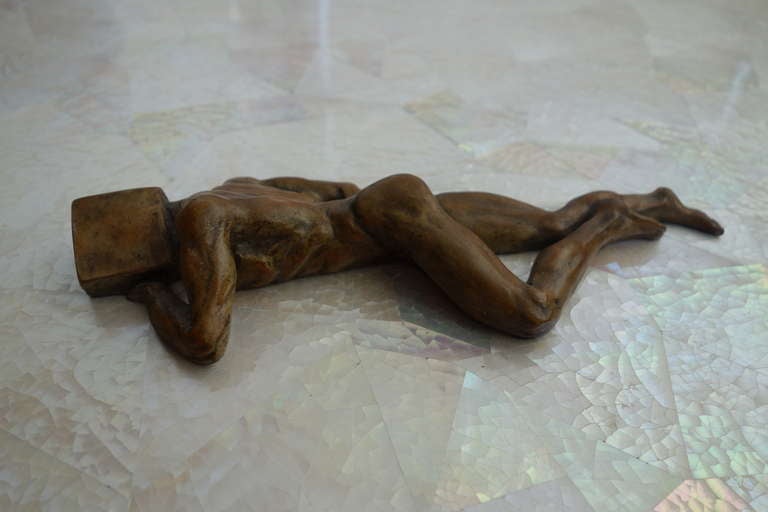 Reclining Man Paperweight In Excellent Condition For Sale In San Francisco, CA