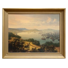 Vintage San Francisco Painting by Renowned Painter Chesley Bonestell