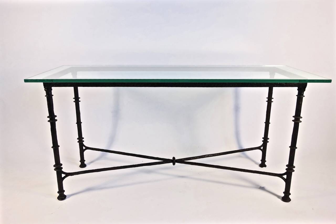 American Giacometti Style Bronze Console in the Manner of Chodoff For Sale