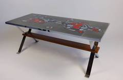 Danish Tile Top Cocktail Table by Rori, circa 1960s