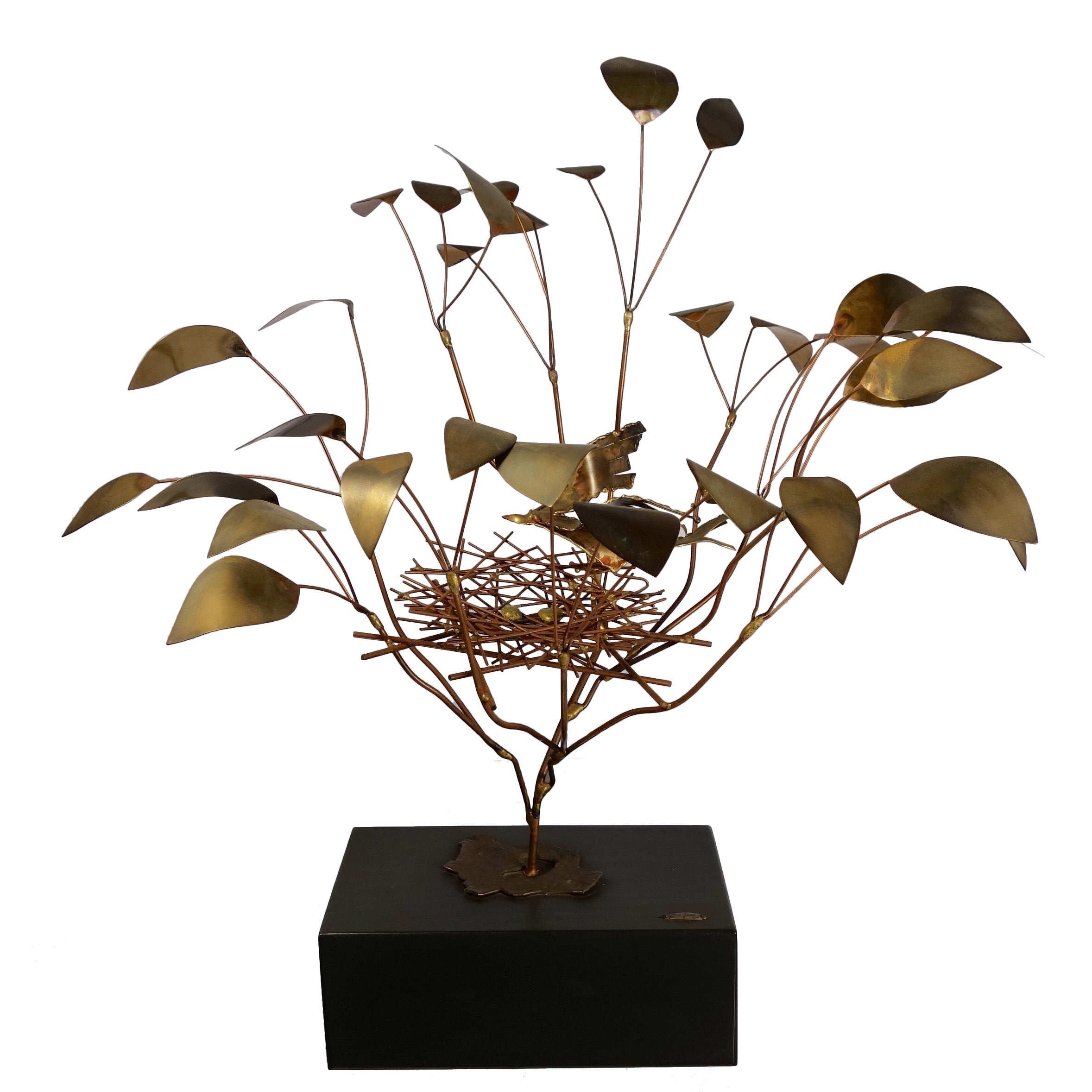 Jere Bird
s Nest in Tree Sculpture, circa 1969 For Sale