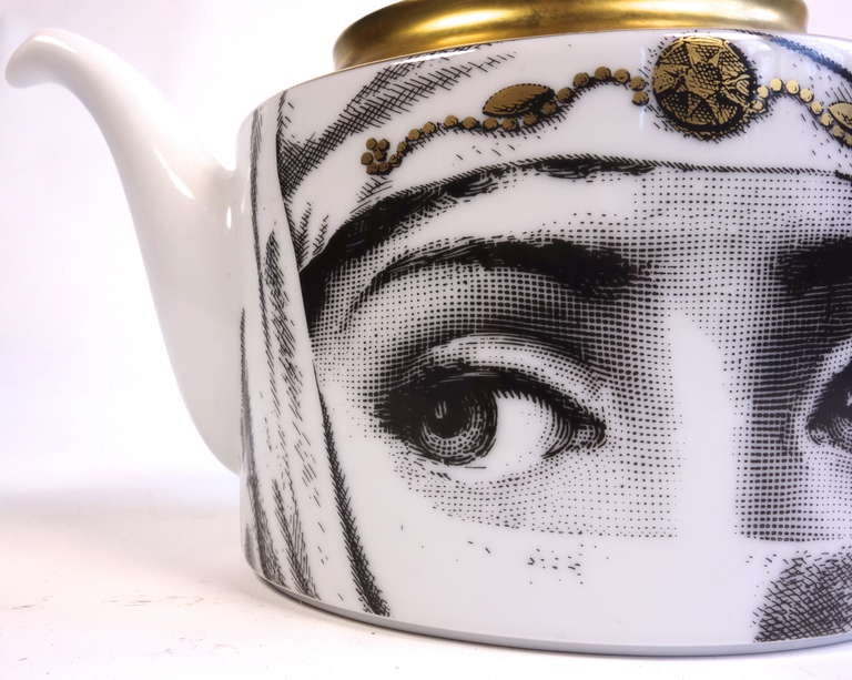 German Fornasetti for Rosenthal Teapot