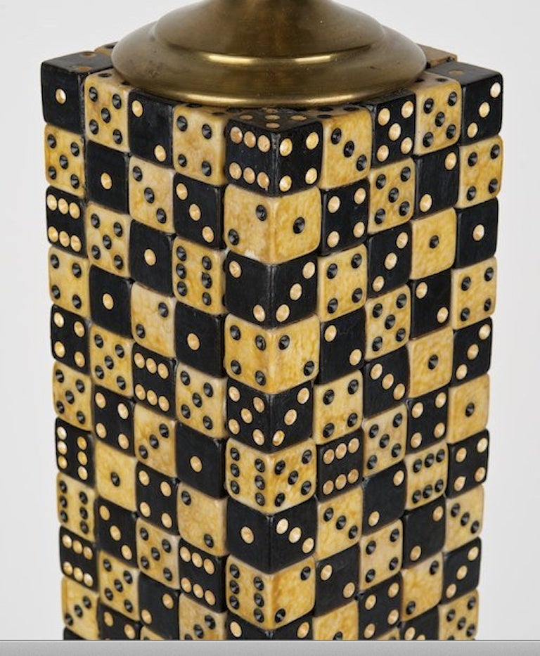 Antique Dice Table Lamp In Good Condition In San Francisco, CA