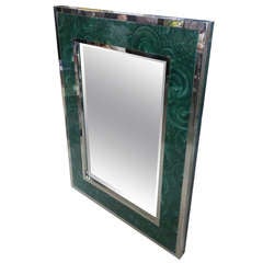 Malachite and Chrome Mirror