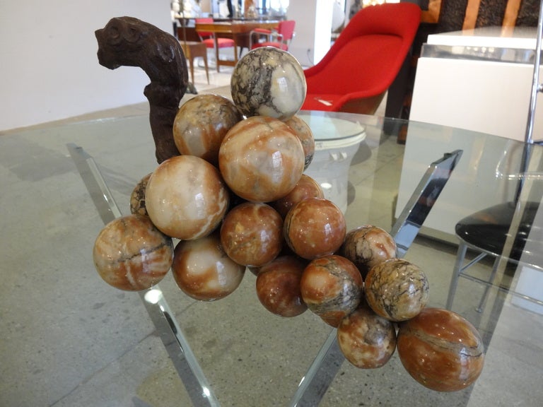 Large Marble Grape Sculpture