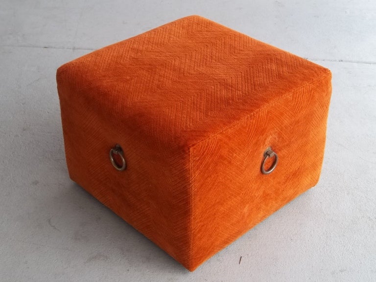 Pair Cube Ottomans at 1stdibs