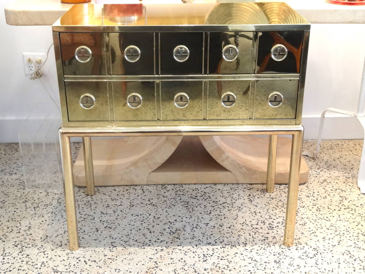 Mastercraft brass chest with nice hardware. Just polished.